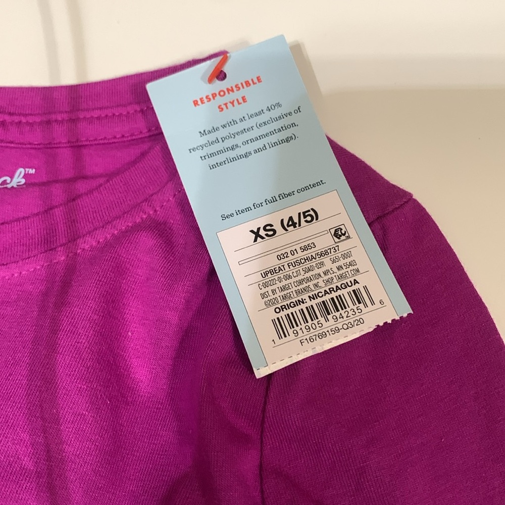Cat and Jack XS 4-5 Girls Long Sleeve Purple T-Shirts NWT - Picture 6 of 7